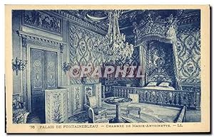 Bild des Verkufers fr Carte Postale Ancienne Palais de Fontainebleau Chambre de Marie Antoinette zum Verkauf von CPAPHIL
