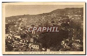 Bild des Verkufers fr Carte Postale Ancienne Thiers (P de D) vue gnrale et Quartier Saint Jean zum Verkauf von CPAPHIL