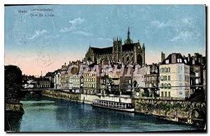 Carte Postale Ancienne Metz Quai St Louis
