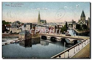 Carte Postale Ancienne Metz Quai St Louis