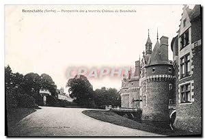 Seller image for Carte Postale Ancienne Bonnetable Sarthe Perspective des 4 tours du Château de Bonnetable for sale by CPAPHIL