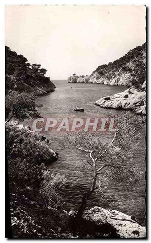 Seller image for Carte Postale Ancienne Cassis B du R Calanque de Port Pin qu'a vist Paris e noun Cassis a ren vist for sale by CPAPHIL