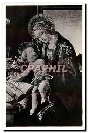 Image du vendeur pour Carte Postale Ancienne Milano Musee Poldi Pezzoli Botticelli La Vergine col Bambino mis en vente par CPAPHIL