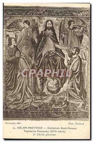 Image du vendeur pour Carte Postale Ancienne Aix en Provence Cathdrale Saint Sauveur Tapisseries Flamandes XVI siecle le Christ glorieux mis en vente par CPAPHIL