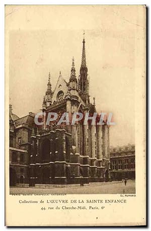 Immagine del venditore per Carte Postale Ancienne Paris Sainte Chapelle Extrieur Collections de l'Oeuvre de la Sainte enfrance venduto da CPAPHIL
