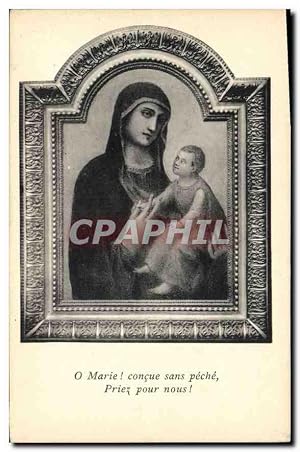 Imagen del vendedor de Carte Postale Ancienne O Marie concue sans peche Priez pour nos a la venta por Cpaphil.com