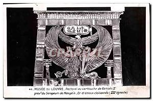 Bild des Verkufers fr Carte Postale Moderne Musee du Louvre Pectoral au cartouche de Ramses II Serapeum de Memphis zum Verkauf von CPAPHIL