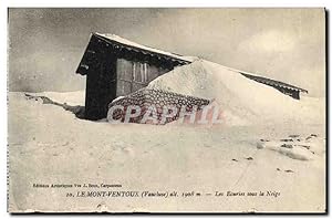 Seller image for Carte Postale Ancienne Le Mont Ventoux (Vaucluse) alt 1908 m Les Ecuries sous la Neige for sale by CPAPHIL