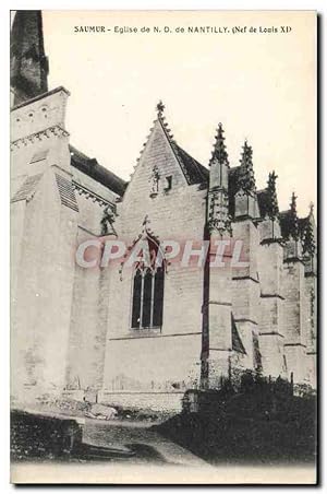 Bild des Verkufers fr Carte Postale Ancienne Saumer Eglise de N D de Nantilly Nef de Louis XI zum Verkauf von CPAPHIL