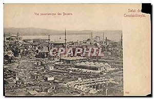 Seller image for Carte Postale Ancienne vue panoramique des Bazars Salut de Constantinople for sale by CPAPHIL