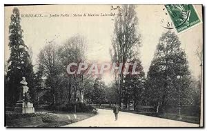 Seller image for Carte Postale Ancienne Bordeaux jardin Public statue de Maxime Lalanne for sale by CPAPHIL