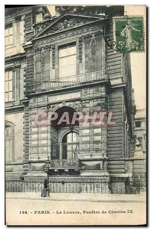 Bild des Verk�ufers f�r Carte Postale Ancienne Paris Le Louvre Fenetre de Charles IX zum Verkauf von Cpaphil.com