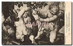 Seller image for Carte Postale Ancienne Lutte d'Eros et d'Anteros Par Dubois et Freminet Musee d'Aix en Provence for sale by CPAPHIL