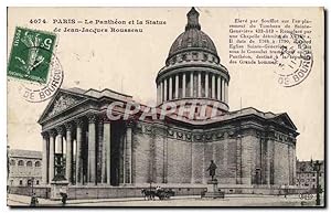 Seller image for Carte Postale Ancienne Paris Le Pantheon et la Statue de Jean Jacques Rousseau for sale by CPAPHIL