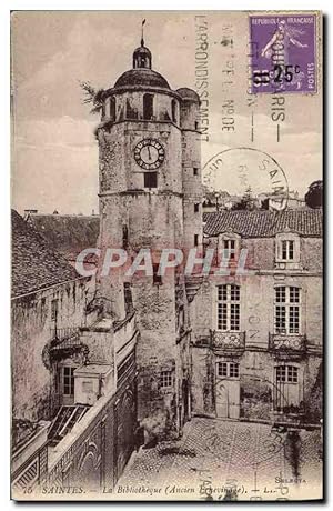 Carte Postale Ancienne Saintes La Bibliotheque (Ancien Echevinage)