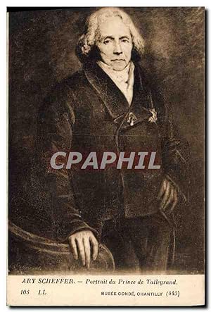 Bild des Verkufers fr Carte Postale Ancienne Ary Scheffer Portrait du Prince de Talleyrand Musee Conde Chantilly zum Verkauf von CPAPHIL