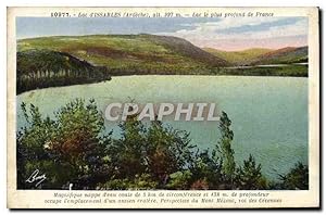 Bild des Verkufers fr Carte Postale Ancienne Lac d'Issarles Ardeche Lac le plus profond de France zum Verkauf von CPAPHIL