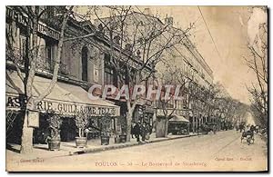 Image du vendeur pour Carte Postale Ancienne Toulon Le Boulevard de Strasbourg Brasserie Guillaume Tell mis en vente par CPAPHIL