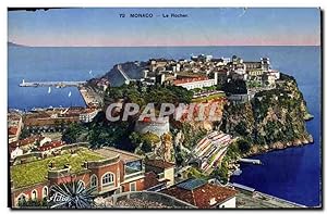 Carte Postale Ancienne Monaco Le Rocher