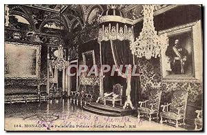 Carte Postale Ancienne Monaco Le Palais du Prince Salle du Trone