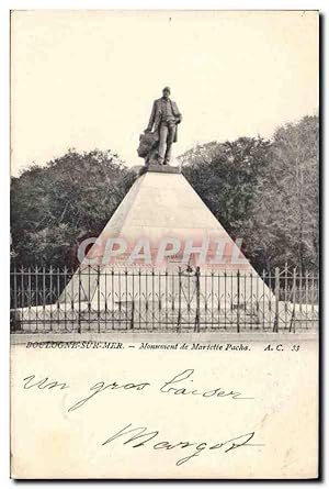 Bild des Verkufers fr Carte Postale Ancienne Boulogne sur Mer Monument de Mariette Pacha zum Verkauf von CPAPHIL