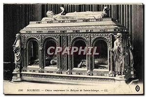 Bild des Verkufers fr Carte Postale Ancienne Bourges Chasse venfermant les Reliques de Sainte Solange zum Verkauf von CPAPHIL