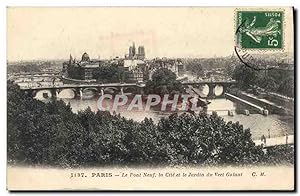 Imagen del vendedor de Carte Postale Ancienne Paris Le Pont Neuf la Cite et le Jardin du Vert Galant a la venta por CPAPHIL