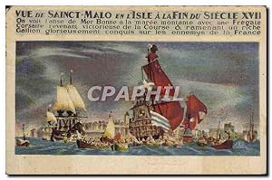 Imagen del vendedor de Carte Postale Ancienne vue de Saint Malo Reproduction du tableau de la Brasserie des Voyageurs a la venta por CPAPHIL