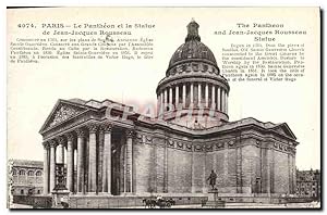 Seller image for Carte Postale Ancienne Paris Le Pantheon et la Statue de Jean Jacques Rousseau for sale by CPAPHIL