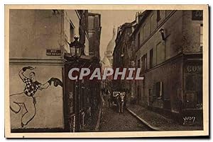 Carte Postale Ancienne Paris En Flanant Montmatre La Rue Saint Rustique