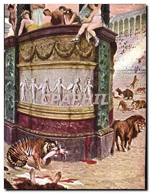 Bild des Verkufers fr Image Jeux du cirque Rome Lion Tigre zum Verkauf von CPAPHIL