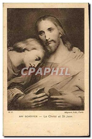 Bild des Verkufers fr Carte Postale Ancienne Ary Scheffer Le Christ et St Jean zum Verkauf von CPAPHIL