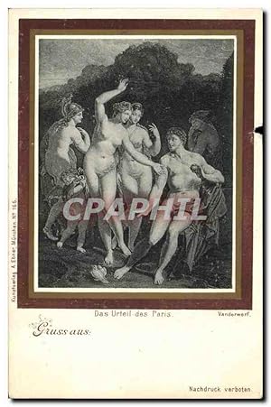 Seller image for Carte Postale Ancienne Das Urteil des Paris Gruss aus for sale by CPAPHIL