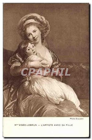 Image du vendeur pour Carte Postale Ancienne Comite National de l'Enfance Avenue Franklin D Roosvelt Paris M Vigee Lebrun l'Artiste Avec sa F mis en vente par CPAPHIL