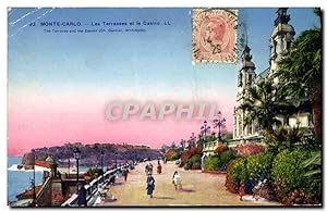 Carte Postale Ancienne Monte Carlo Les Terrasses et le Casino