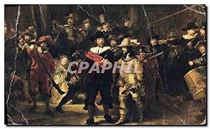 Image du vendeur pour Carte Postale Ancienne Rembrandt La Ronde de Nuit mis en vente par CPAPHIL