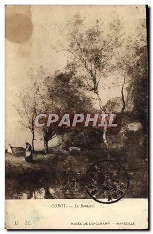 Bild des Verkufers fr Carte Postale Ancienne Corot Le Bouleau Musee de Longchamp Marseille zum Verkauf von CPAPHIL