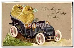 Image du vendeur pour Carte Postale Ancienne To wish you a Happy Easter Automobile Poussins mis en vente par CPAPHIL