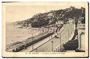 Carte Postale Ancienne Le Havre La Heve la Falaise et la Plage