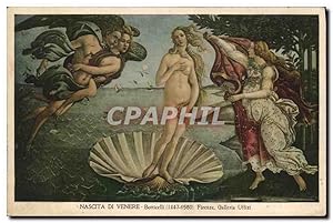 Bild des Verkufers fr Carte Postale Ancienne Nascita di Venere Botticelli 1447 1580 Firenze Galleria Uffizi zum Verkauf von CPAPHIL