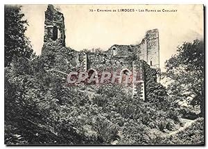 Carte Postale Ancienne Environs de Limoges les Ruines de Chalucet