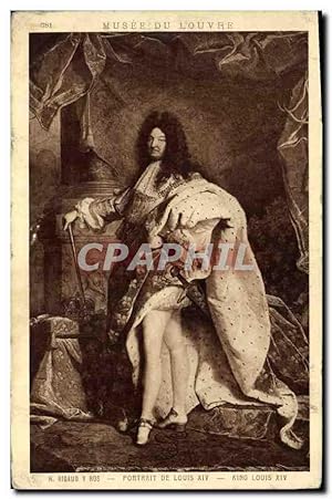 Bild des Verkufers fr Carte Postale Ancienne Musee de Louvre Portrait de Louis XIV zum Verkauf von CPAPHIL