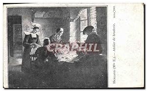 Image du vendeur pour Carte Postale Ancienne Herland Mlle F Atelier de broderie mis en vente par CPAPHIL