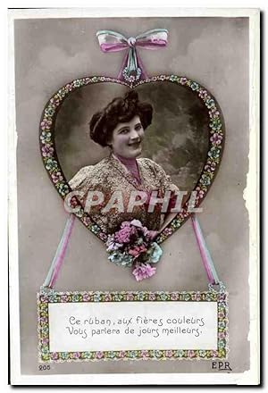Image du vendeur pour Carte Postale Ancienne Ce ruban aux fieres couleurs vous parlera de jours meilleurs Femme mis en vente par CPAPHIL