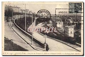 Carte Postale Ancienne Angouleme vue prise du Rempart du Midi sur le Rempart Desaix et le Faubour...