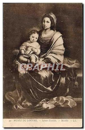 Imagen del vendedor de Carte Postale Ancienne Musee du Louvre Sainte Famille Murillo a la venta por CPAPHIL