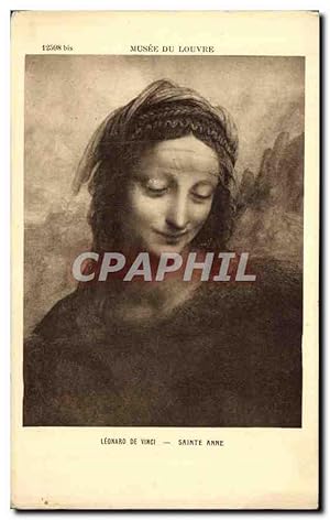 Imagen del vendedor de Carte Postale Ancienne Musee du Louvre Leonardo de Vinci Sainte Anne a la venta por CPAPHIL