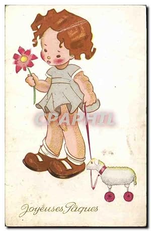 Image du vendeur pour Carte Postale Ancienne Joyeuses Pques Enfant mis en vente par CPAPHIL