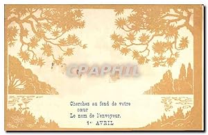 Bild des Verkufers fr Carte Postale Ancienne Cherchez au fond de votre coeur Le nom de l'envoyeur Arbres zum Verkauf von CPAPHIL