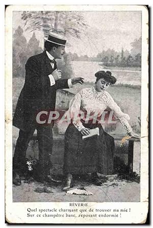 Seller image for Carte Postale Ancienne Reverie Quel spectacle charmant que de trouver ma mie for sale by CPAPHIL